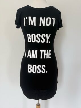 Black Graphic Tee Dress